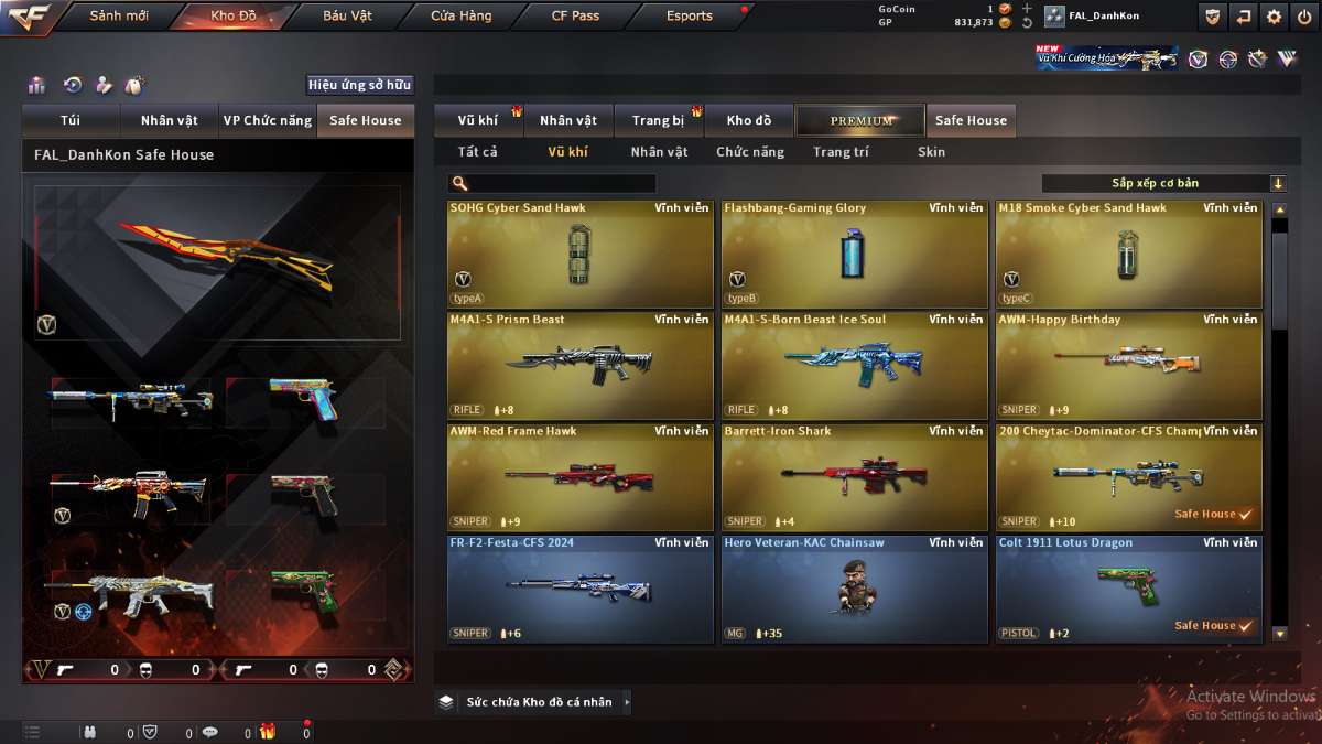 shop acc cf uy tin gia re